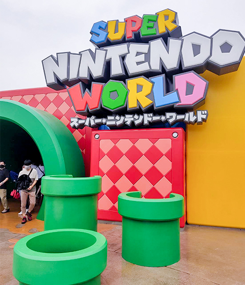Super Nintendo World entrance tunnel Universal Studios Japan Osaka
