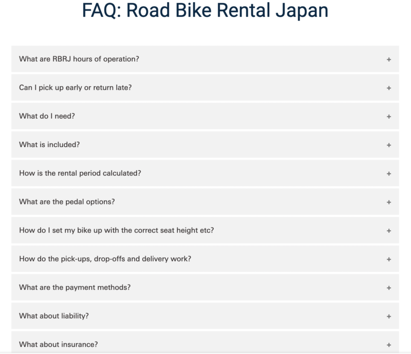 ROAD BIKE RENTAL JAPAN FAQs