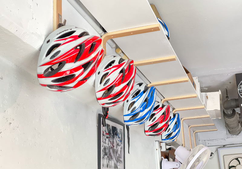 road bike helmets at Road Bike Rental Japan