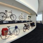 Sakai Bicycle Museum display showing bikes of many different styles from various time periods