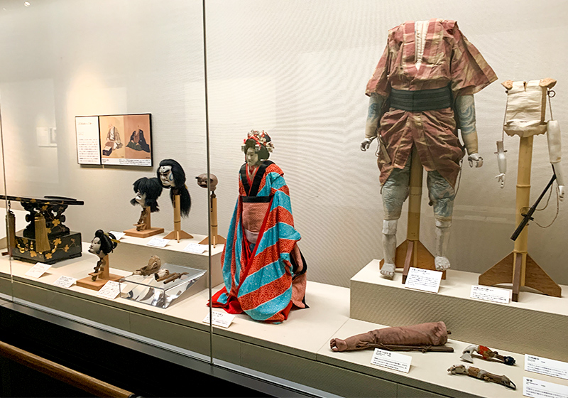 大阪歴史博物館に展示されている文楽人形