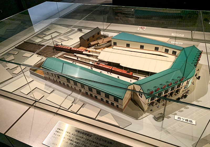 大阪歴史博物館に展示されている昭和初期の阪神電車の梅田駅の模型