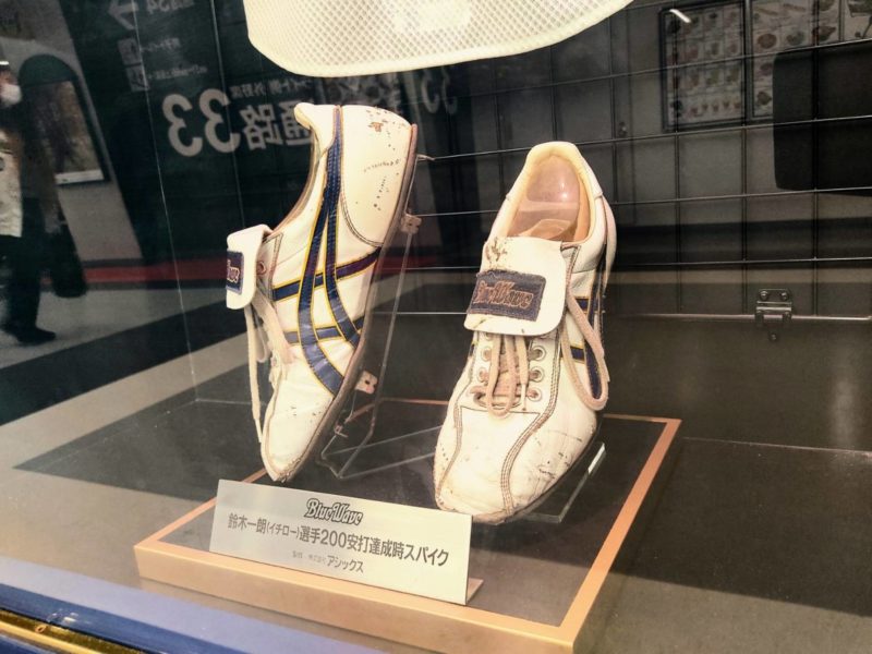 Ichiro's cleats from first 200 hit season in Osaka's Kyocera Dome