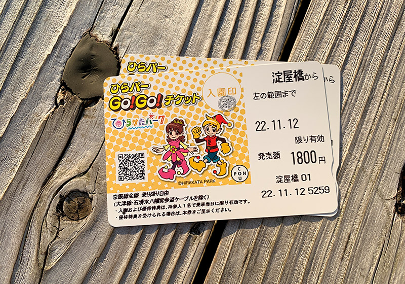 京阪電車が販売する「ひらパーGO！GO！チケット」