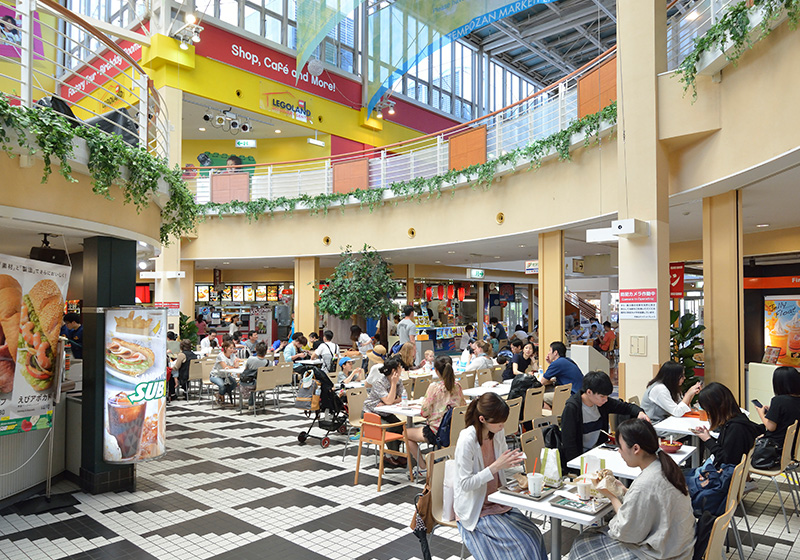 Tempozan Marketplace food court and Legoland Discovery Center Osaka