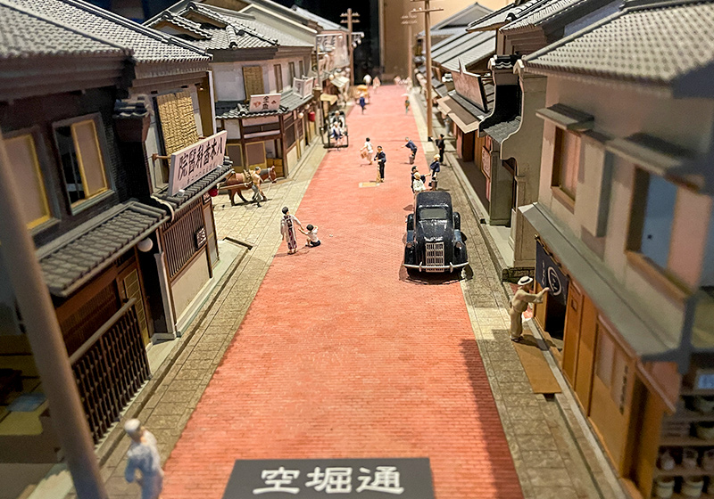 大阪くらしの今昔館の空堀商店街のジオラマ