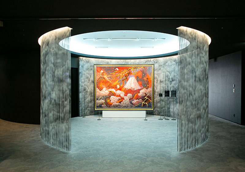 絹谷幸二 天空美術館のシンボルゾーン。展示されているは「祝・飛龍不二法門」