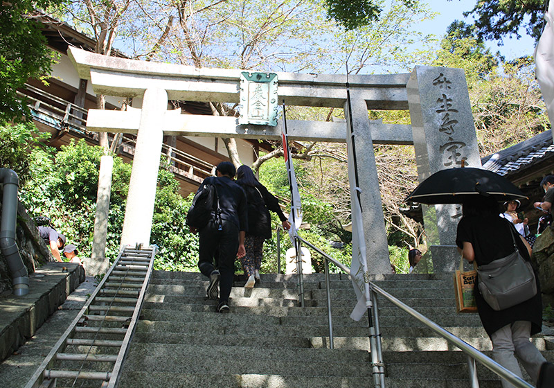 宝厳寺の本堂へ続く階段は“祈りの階段”と呼ばれています