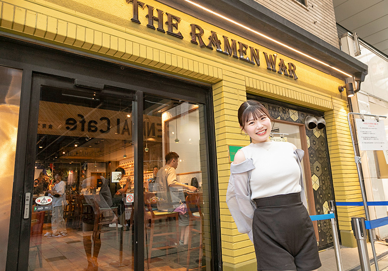 Yuina Deguchi from NMB48 at The Ramen War restaurant in Shinsaibashi