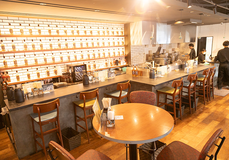 The Ramen War restaurant interior in Shinsaibashi