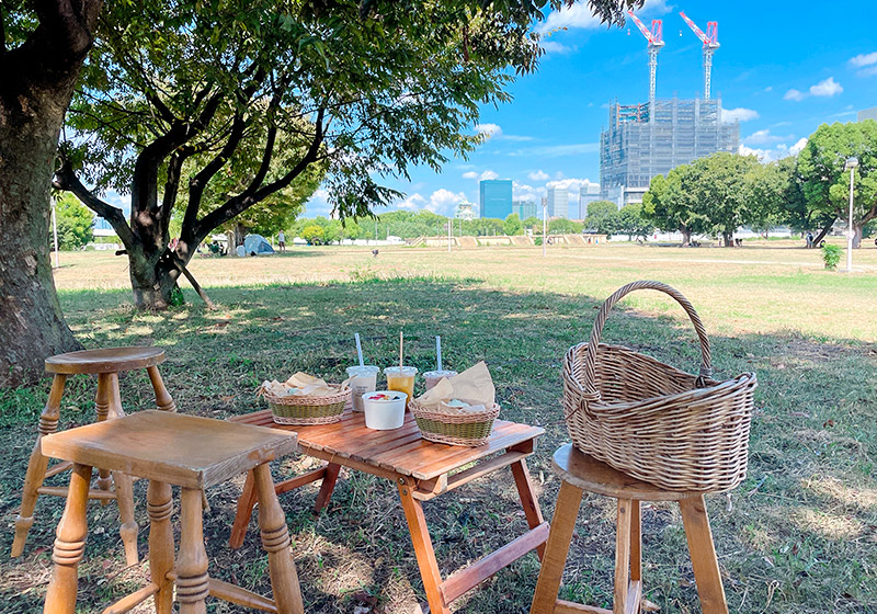大阪の難波宮跡公園でレンタルピクニック！