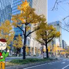 大阪のメインストリート・御堂筋。秋にはイチョウが色づき観光名所にもなります