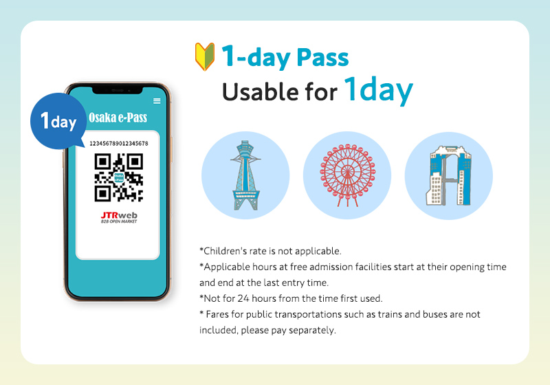 Official Osaka e-Pass website 1-day pass explanation page