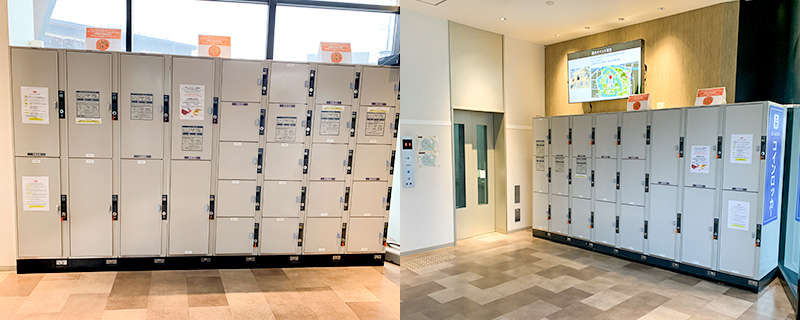 storage lockers on the first floor of Jo-Terrace Osaka