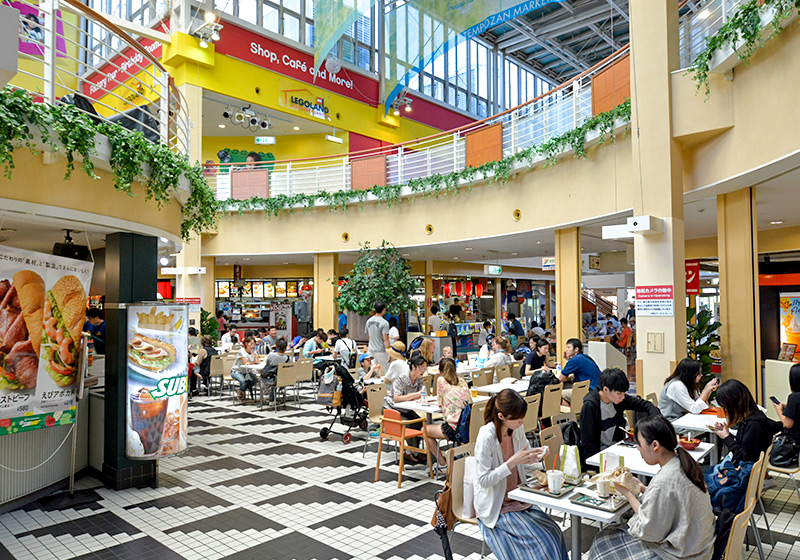 food court near Osaka Aquarium Kaiyukan, near Legoland inside Tempozan Marketplace