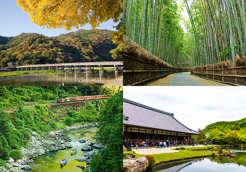 古くから続く京都の景勝地・嵐山の写真