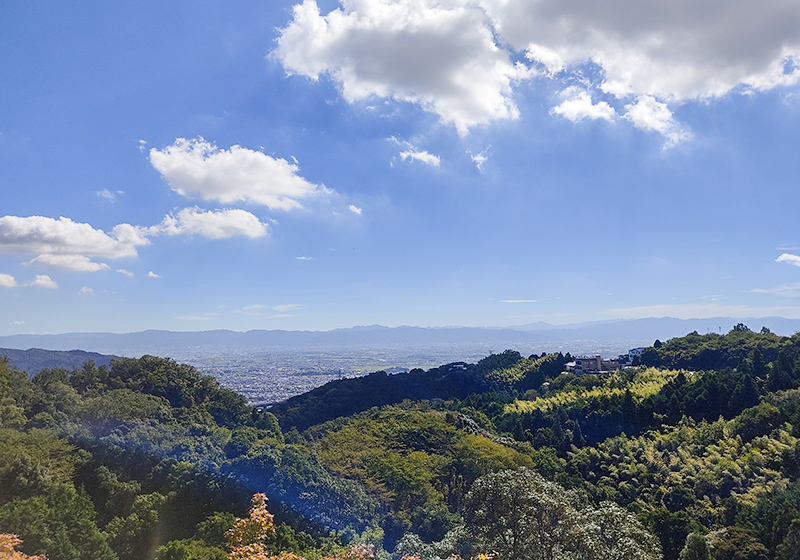 day view from Main Hall of Chosonshi-ji Shigisan Temple in Nara