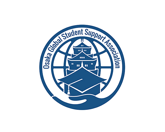 大阪城をモチーフにしたOsaka Global Student Support Associationのロゴマーク