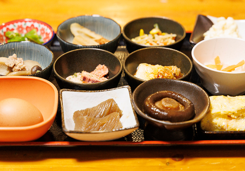 Assorted obanzai dishes at Naominchi Bekkan in Osaka